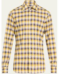 Kiton - Plaid Casual Button-down Shirt - Lyst