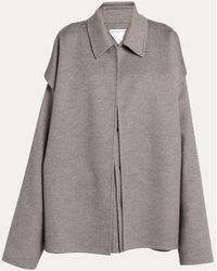 Bottega Veneta - Oversized Light Double Wool Cashmere Jacket - Lyst