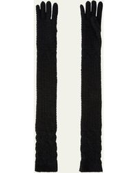 Loro Piana - Long Knit Cashmere Gloves - Lyst
