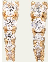Lana Jewelry - Flawless Graduating Diamond Curved Huggie Earrings - Lyst
