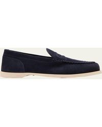 John Lobb - Pace Suede Penny Loafers - Lyst