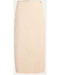 KHAITE - Quinn Fringe Knit Ankle Wrap Skirt - Lyst