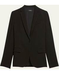 Theory - Admiral Crepe One-button Staple Blazer - Lyst