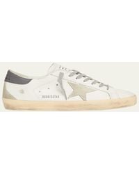 Golden Goose - Super-Star Leather And Suede Low-Top Sneakers - Lyst