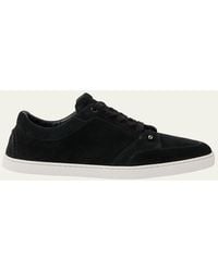 Christian Louboutin - Chambelisneak Collar-Pin Suede Low-Top Sneakers - Lyst