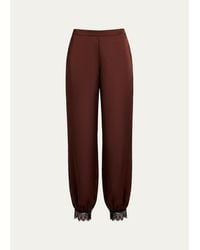 SER.O.YA - Priya Lace-Trim Satin Harem Pants - Lyst