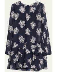 Jason Wu - Floral-print Ruffle Mini Dress - Lyst