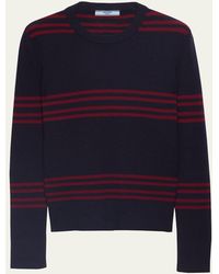 Prada - Striped Wool Turtleneck Sweater - Lyst
