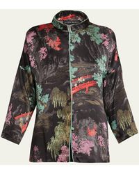 Natori - Nara Band Collar Silk Pajama Top - Lyst