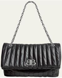 Balenciaga - Monaco Medium Quilted Chain Shoulder Bag - Lyst