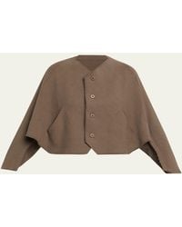 Issey Miyake - Campagne Boxy Slit-Edge Sweater - Lyst