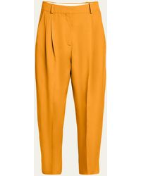 Stella McCartney - Iconic Pleated Crop Trousers - Lyst