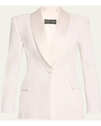 Sergio Hudson - Satin Shawl Lapel One-Button Blazer - Lyst