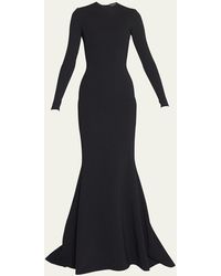 Balenciaga - Long-sleeve Maxi Mermaid Gown - Lyst