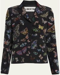 Libertine - Millions Of Butterflies Short Blazer With Crystal Detail - Lyst