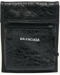 Balenciaga - Explorer Small Arena Lambskin Pouch With Strap - Lyst