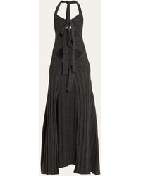 Christopher John Rogers - Triple Tie-front Ribbed Maxi Top - Lyst