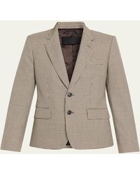Nili Lotan - Ysee Houndstooth Wool Single-Breasted Blazer Jacket - Lyst