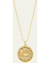 Jennifer Meyer - 18k Yellow Gold Good Luck Diamond Pendant Necklace - Lyst