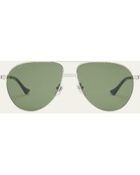 Gucci - GG1440Sm Metal Aviator Sunglasses - Lyst