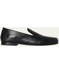 The Row - Colette Leather Slip-on Loafers - Lyst