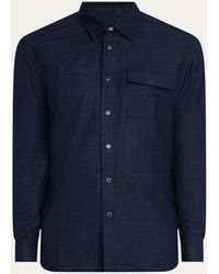 Kiton - Cashmere Blend Snap-Front Overshirt - Lyst