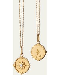 Monica Rich Kosann - Mini Travel Compass Charm Necklace With Diamond Bezel At Center - Lyst
