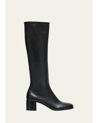 Prada - Nappa Stretch Leather Knee-High Boots - Lyst