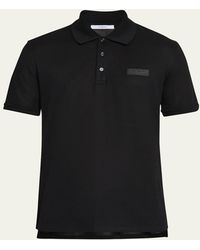 Givenchy - Grosgrain Label Pique Polo Shirt - Lyst
