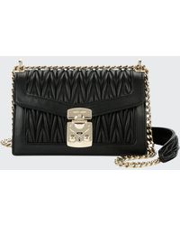 miu confidential matelassé leather bag