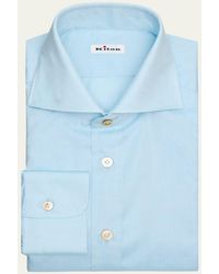 Kiton - Cotton Voile Spread Collar Dress Shirt - Lyst