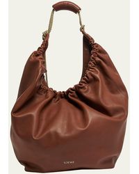 Loewe - X Paula's Ibiza Squeeze Xl Shoulder Bag In Leather - Lyst