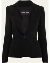 Giorgio Armani - Cady Tailored Blazer Jacket - Lyst