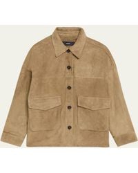 Arma - Kaylee Button-Down Lambskin Suede Jacket - Lyst