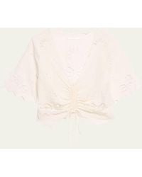 Mother - The Social Butterfly Embroidered Top - Lyst