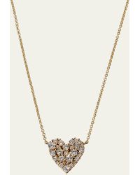 Sydney Evan - Yellow Gold Small Cocktail Heart Necklace - Lyst
