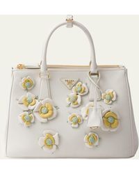 Prada - Galleria Floral Leather Top-handle Bag - Lyst