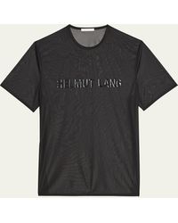 Helmut Lang - Sheer Logo T-shirt - Lyst