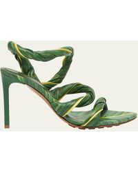 Bottega Veneta - Leaf Twisted Leather Stiletto Sandals - Lyst