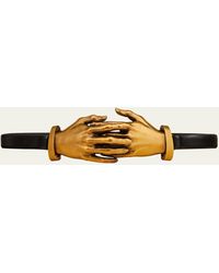 Khaite - Antique Gold Hand Leather Belt - Lyst