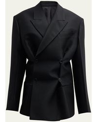 The Row - Cosima Double-Breasted Blazer Jacket - Lyst