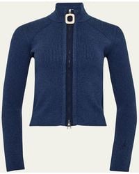 JW Anderson - Fitted Zip-Up Cashmere Cardigan - Lyst