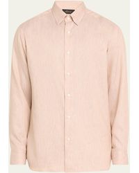 Brioni - Cotton-linen Blend Casual Button-down Shirt - Lyst