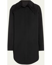 Jil Sander - Oversized Wool Shirt With Detachable Embroidered Collar - Lyst