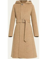 Burberry - Cashmere And Wool Hooded Coat - Lyst