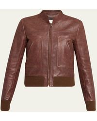 The Row - Bader Leather Aviator Jacket - Lyst