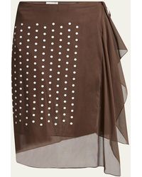 Dries Van Noten - Sima Dot Print Wrap Skirt - Lyst