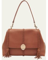 Chloé - Penelope Medium Top-handle Bag In Smooth Grained Leather - Lyst