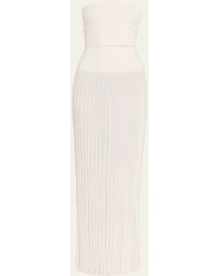 Christopher Esber - Strapless Slash-Cutout Pleated Maxi Dress - Lyst
