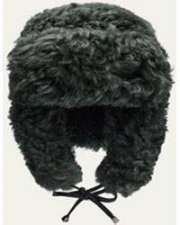 Pologeorgis - Curly Shearling Trapper Hat - Lyst